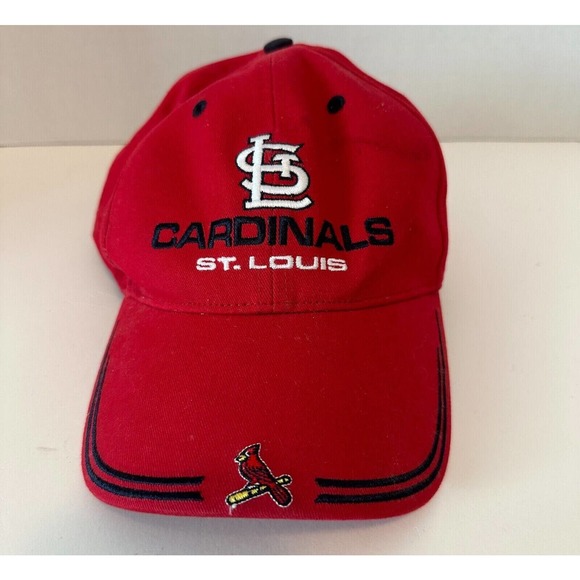 T.E.I. St Louis Cardinals Red Ball Cap Hat Embroidered Logo Adjustable Baseball - Picture 1 of 8